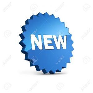 10253703-Distintivo-a-forma-di-stella-con-la-scritta-NEW-isolato-su-bianco-Archivio-Fotografico