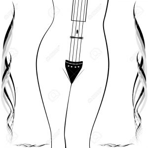 16634549-Il-frontera-de-cuerpo-mujeres-como-instrumento-música-Abstracto-ilustración-de-uno-a-fondo blanco - Foto-Archivo